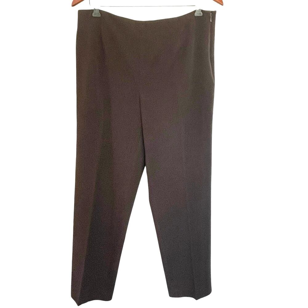 Talbots Chocolate Brown Stretch Ankle Pants Size 12‎ Dress Pants Career CorpCore